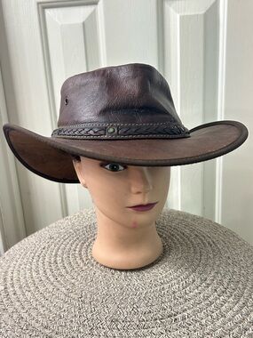 Barmah Vintage 1018 Squashy Kangaroo Leather Hat Mens XL Made Australia Outdoors